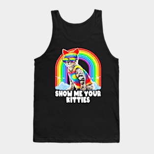 Show Me Your Cat Hippie LGBT Pride Tank Top